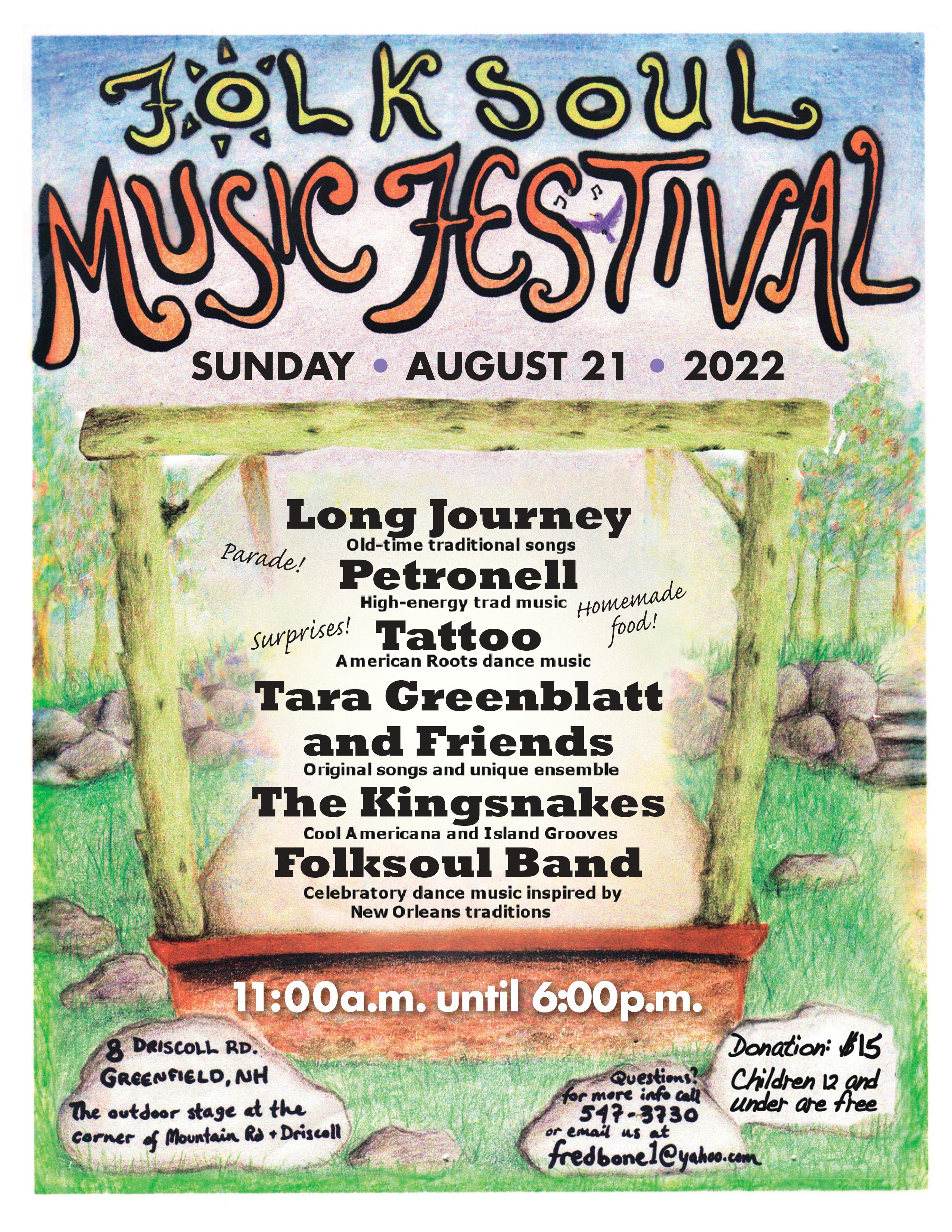 Folksoul Music Festival @ The Outdoor Stage at 8 Driscoll Rd.
